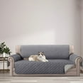 thumbnail image 1 of Reversible Sofa Cover Washable Couch Cover for Dogs with Elastic Straps Water Repellent Furniture Couch Protector for 3 Cushion Couch Sofa Pet Friendly(Gray), 1 of 8