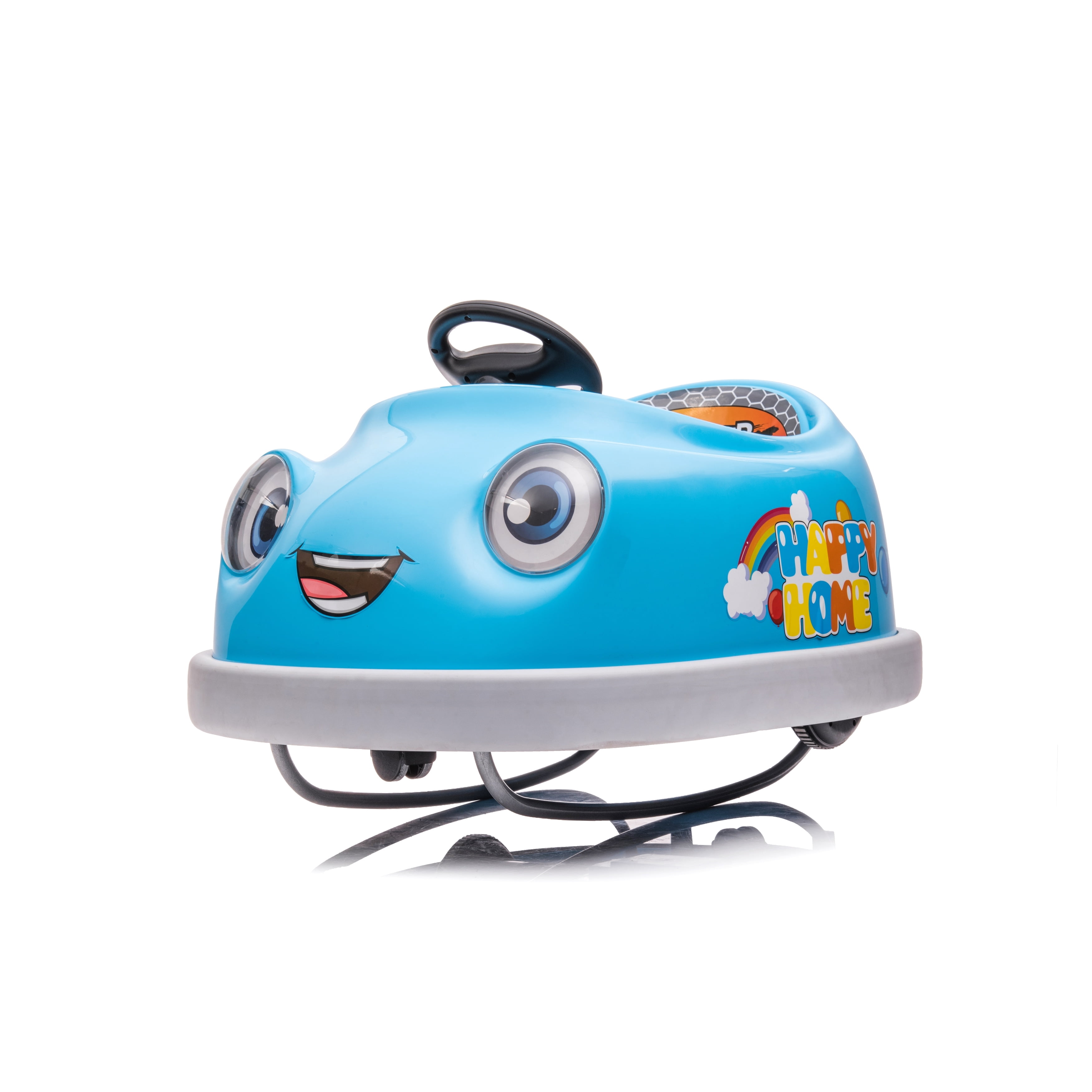 JUSHUA Children's anti-collision bumper car 1-6 years old children's electric car 12v dual drive with push rod dinner plate