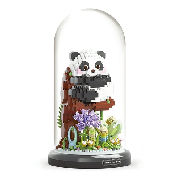 JUSIP 1083 PCS Animal Micro Mini Building Block Set Panda Hugging Tree Building Toy for Kid Multi Color