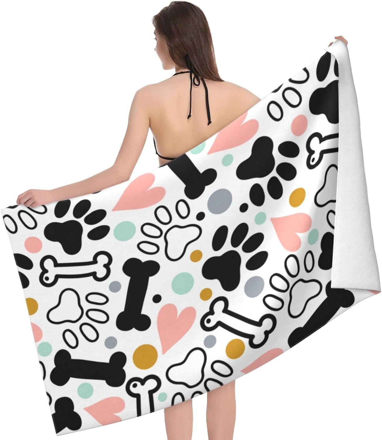 Dog Paw Print Towels