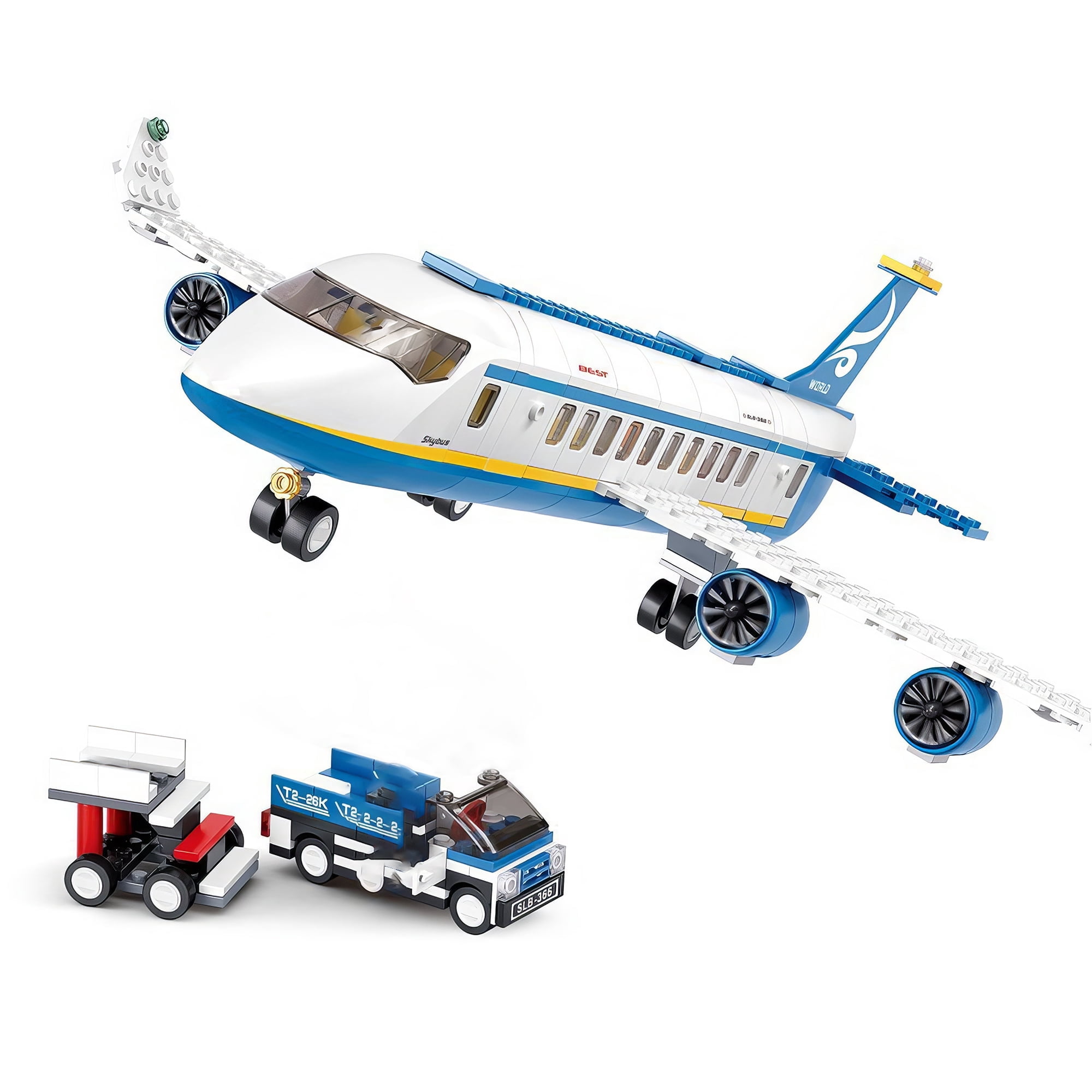 Plane Building Blocks JUSIP 463 PCS Airplane Building Block Set Airbus Building Kit Toy Gift ...