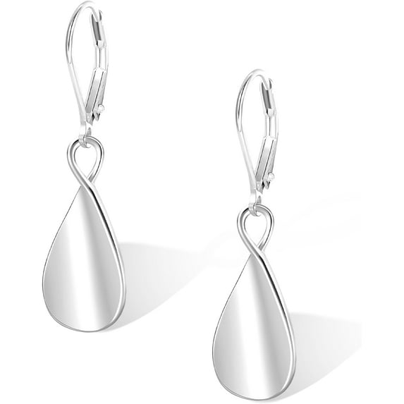 JUSIP 925 Sterling Silver Teardrop Dangle Earrings for Women Leverback Drop Dangle Earrings Jewelry Hypoallergenic Sterling Silver Teardrop Earring for Women Gifts