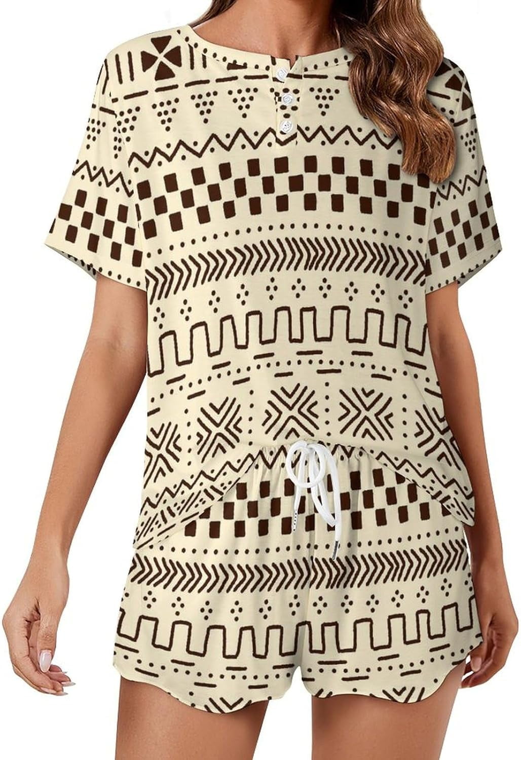 Tankaneo Womens Maternity Pajamas 2 Piece Lounge Set Soft Short Sleeve V Neck T-shirt Cropped Pants Pregnancy Loungewear, Army Green, Small At Women's Clothing Store