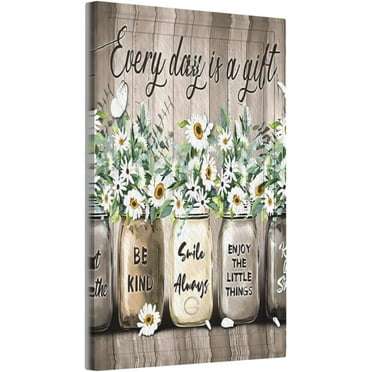 JUSIP Rustic Brown Wood Print Daisy Light Switch Cover No Device Blank Wall Plate Decorative Electrical Faceplate Bathroom Bedroom Home