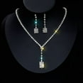 thumbnail image 1 of JUSIP Silver Rhinestone Bridal Wedding Jewelry Set Crystal Necklace Earrings Sets Formal Prom Costume Jewelry Sets for Women and Brides, 1 of 54