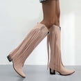 thumbnail image 1 of JUSLIO Boots for Women,High Heel Fashion Casual Mid Calf Boots Comfort Solid Color Lightweight Boots, 1 of 4
