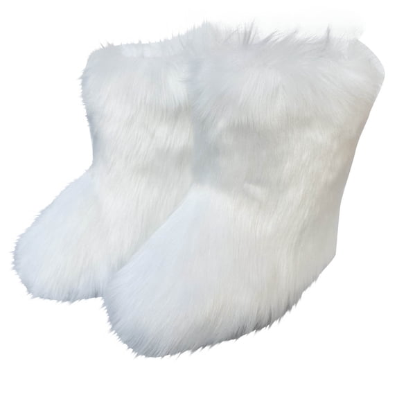 JUSLIO Boots for Women,Mid Calf Boots Fashion Casual Snow Boots for Women,Comfort Solid Color Fleece Plus Size Boots
