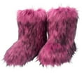thumbnail image 1 of JUSLIO Boots for Women Mid Calf Boots Fashion Casual Slip On Womens Snow Boots Comfort Solid Color Fleece Womens Boots, 1 of 2