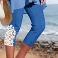 thumbnail image 1 of JUSLIO Capris for Women Solid Lace Yoga Workout Capris Leggings, 1 of 5