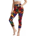 thumbnail image 1 of JUSLIO Capris for Women with Pockets High Elastic Slim Workout Yoga Capris Leggings, 1 of 8