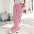 thumbnail image 1 of JUSLIO Cargo Pants for Women Comfortable Pockets Casual Pink XL, 1 of 5