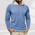 thumbnail image 1 of JUSLIO Cotton Shirts for Men Solid Hoodies Sweatshirts Fashion Long sleeve Round Neck Sweatshirts Light Blue S, 1 of 7