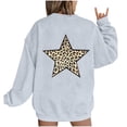 thumbnail image 1 of JUSLIO Crewneck Sweatshirts for Women Hoodless Leopard Print Hoodies Long Sleeve Casual Comfortable Everyday Sweatshirts, 1 of 4