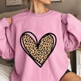 thumbnail image 1 of JUSLIO Crewneck Womens Sweatshirts Hoodless Leopard Print Hoodies Fall / Winter Long Sleeve Casual Comfortable Everyday Sweatshirts, 1 of 4