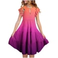 thumbnail image 1 of JUSLIO Dresses for Girls A Line Dresses Casual Crew Neck Short Sleeve Dress Size 5 Y, 1 of 8