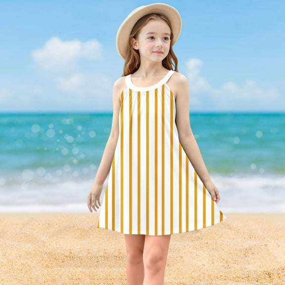 JUSLIO Dresses for Girls Camisole Dresses Tank Casual Sleeveless Dress Size 13 Y