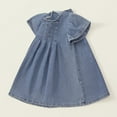 thumbnail image 1 of JUSLIO Dresses for Girls Denim Dresses Casual Crew Neck Short Sleeve Dress Size 4, 1 of 9