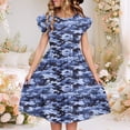 thumbnail image 1 of JUSLIO Dresses for Girls Pleated Dresses Cute Crew Neck Flutter Casual Dress Size 13 Y, 1 of 8