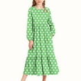 thumbnail image 1 of JUSLIO Dresses for Girls Polka Dot Dresses with Pockets Crew Neck Long Sleeve Casual Dress Size 8-9Y, 1 of 6