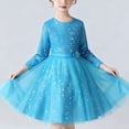 thumbnail image 1 of JUSLIO Dresses for Girls Tulle Ruffle Winter Girls Dress Long Sleeve Casual Holiday Party Princess Dress, 1 of 8