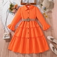 thumbnail image 1 of JUSLIO Dresses for Girls Size 4-8 Toddler Solid Winter Girls Dress V-Neck Casual Long Sleeve Dresses, 1 of 9