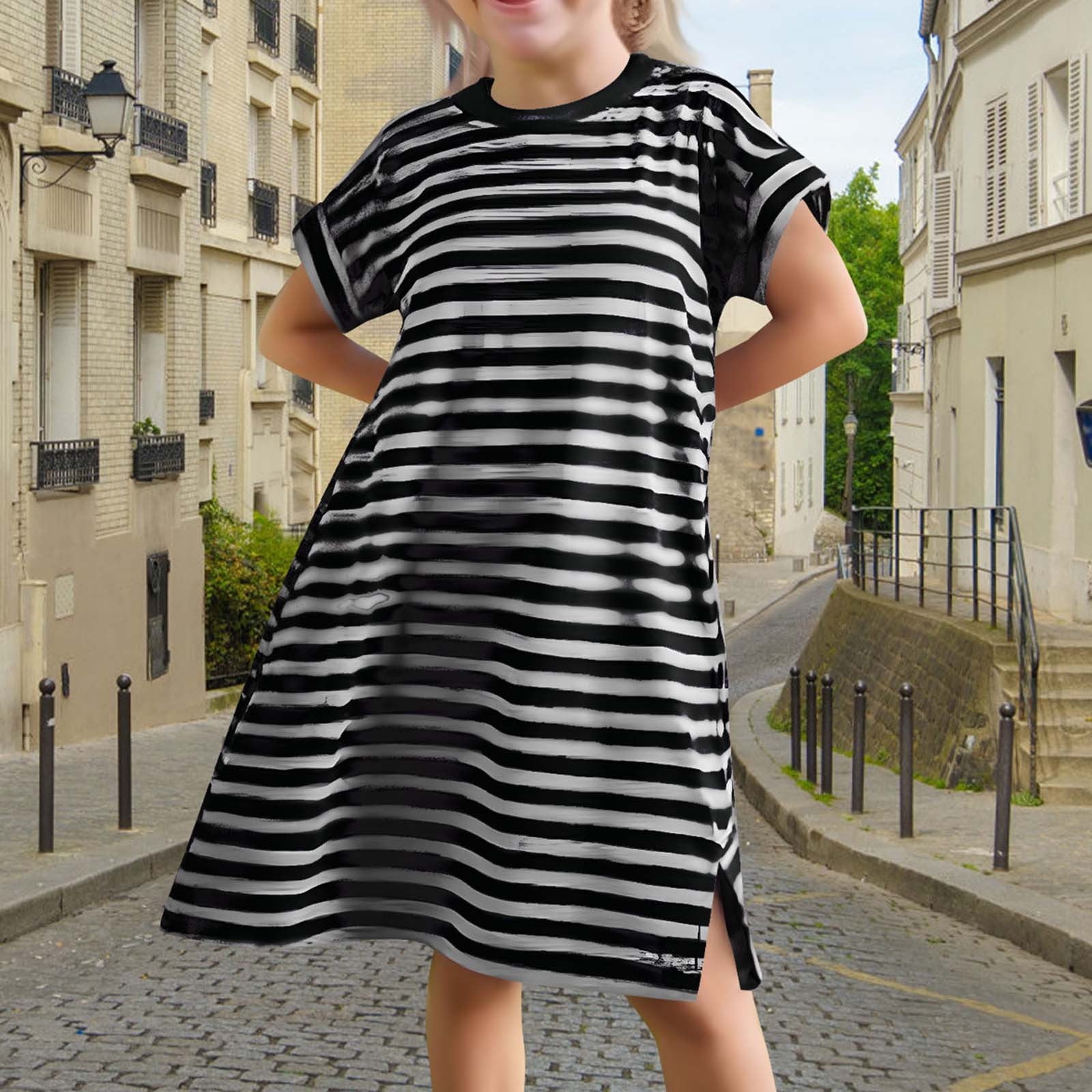 cute striped dresses Light Blue Stripe Belted Dress - Midi Dresses
