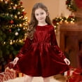 thumbnail image 1 of JUSLIO Dresses for Girls Wine Dresses Casual Long Sleeve Dress Size 11 Y, 1 of 9