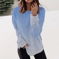 thumbnail image 1 of JUSLIO Blouses for Women Casual Graphic Sweatshirts Fashion Long Sleeve Round Neck Sweatshirts Sky Blue M, 1 of 5