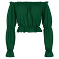 thumbnail image 1 of JUSLIO Blouses for Women Casual Solid Shirts Tops Fashion Long Sleeve Shirts Tops Green M, 1 of 8