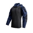 thumbnail image 1 of JUSLIO Long Sleeve T Shirts for Men Casual Solid Tops Fashion Long Sleeve Stand Collar Tops Blue L, 1 of 2