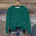 thumbnail image 1 of JUSLIO Tops for Women Casual Graphic Sweatshirts Fashion Long Sleeve Round Neck Sweatshirts Green M, 1 of 8