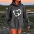 thumbnail image 1 of JUSLIO Tops for Women with Pockets Hoodies Sweatshirts Graphic Long Sleeve Sweatshirts Dark Gray XL, 1 of 4