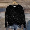 thumbnail image 1 of JUSLIO Womens Blouses Casual Graphic Sweatshirts Fashion Long Sleeve Round Neck Sweatshirts Black L, 1 of 8