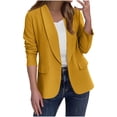 thumbnail image 1 of JUSLIO Womens Shirts Casual Solid Cardigans Fashion Long Sleeve Collar Cardigans Yellow XL, 1 of 8