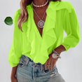 thumbnail image 1 of JUSLIO Womens Tops Casual Solid Blouses Fashion Long Sleeve Turtleneck Blouses Yellow XL, 1 of 6
