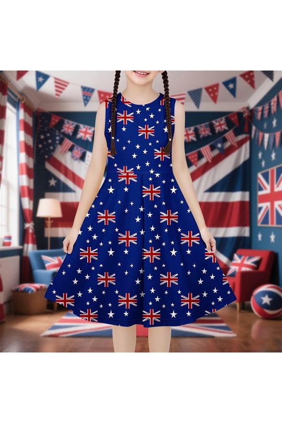 Girls Dance Dress Dancewear Crew Neck Sleeveless Casual Dresses Size 11 Y