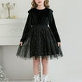 thumbnail image 1 of JUSLIO Girls Dresses Tulle Ruffle Casual Girl Dresses Round Neck Long Sleeve Winter Dresses, 1 of 9