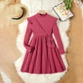 thumbnail image 1 of JUSLIO Girls Dresses Size2-8 Long Sleeve Ruched Winter Girl Dresses Casual Holiday Party Dresses, 1 of 9