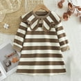 thumbnail image 1 of JUSLIO Girls Dresses Size 2-8 Point Collar Striped Casual Girl Dresses Winter Long Sleeve Holiday Party Dresses, 1 of 5