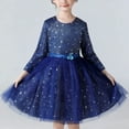 thumbnail image 1 of JUSLIO Girls Dresses Tulle Ruffle Casual Girl Dresses Winter Long Sleeve Holiday Party Princess Dress, 1 of 8