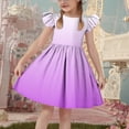 thumbnail image 1 of JUSLIO Girls Flying Sleeve Dress Print Crew Neck Short Sleeve Casual Dresses Size 13 Y, 1 of 7