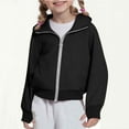 thumbnail image 1 of JUSLIO Girls Hoodie Athletic Zipper Hooded Sweatshirt Fall/Winter Pockets Long Sleeve Tops Sweatshirts Black(11 Years）, 1 of 9