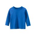 thumbnail image 1 of JUSLIO Girls Hoodies Cotton Solid Color Hoodless Sweatshirt Round Neck Unisex Long Sleeve Sweatshirts Tops Blue(4-5Years), 1 of 2