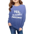 thumbnail image 1 of JUSLIO Girls Hoodies Round Neck Graphic Print Hoodless Sweatshirt Unisex Athletic Long Sleeve Tops Sweatshirts Blue(2 Years）, 1 of 4