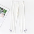 thumbnail image 1 of JUSLIO Girls Leggings Bow Elastic Waist Solid Color Cotton Back to School Joggers Pants 11 Years, 1 of 5