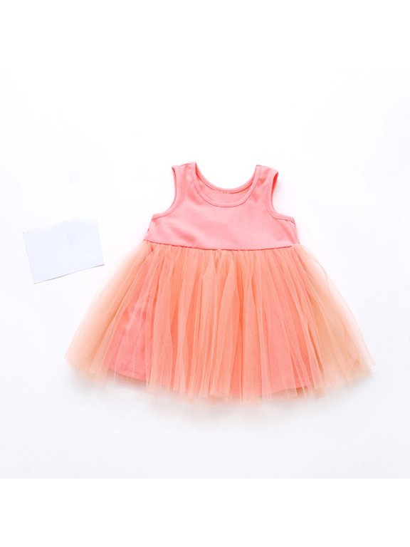 Girls Princess Dress Tank Casual Sleeveless Dresses Size 3 Y