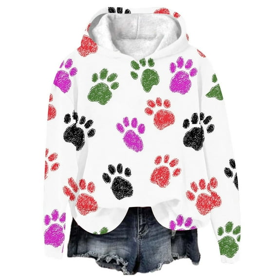JUSLIO Hoodies for Women Hooded No Pockets Sweatshirts Fall / Winter Long Sleeve Casual Comfortable Everyday Sweatshirts