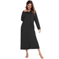 thumbnail image 1 of JUSLIO House Dresses for Women Solid Pajama Dress Long Sleeve Sleepwear Classic Collar Nightgown Sleep Dress Cotton Loungewear Nightgowns Robes, 1 of 5