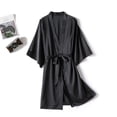 thumbnail image 1 of JUSLIO House Dresses for Women Solid Pajama Long Sleeve Sleepwear Classic Collar Nightgown Sleep Dress Black Loungewear Nightgowns Robes, 1 of 6