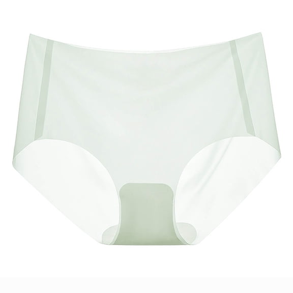 JUSLIO Ladies Underwear Comfortable Briefs No Show Underwear Soft Breathable Panties Green L